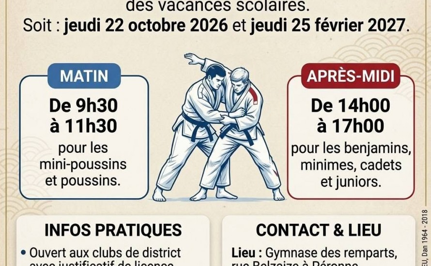 Stages vacances de la Toussaint et vacances de février 2027