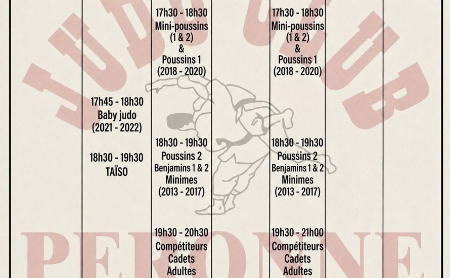 RECAPITULATIF COURS DE JUDO 2026-2027